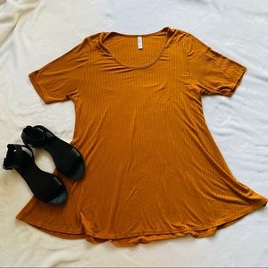 LuLaRoe IRMA XL Solid Mustard Gold Orange Tunic